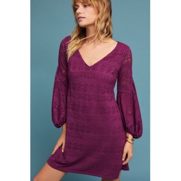 Anthropologie Dresses & Skirts - Anthropologie Maeve Laila Purple Lace Dress